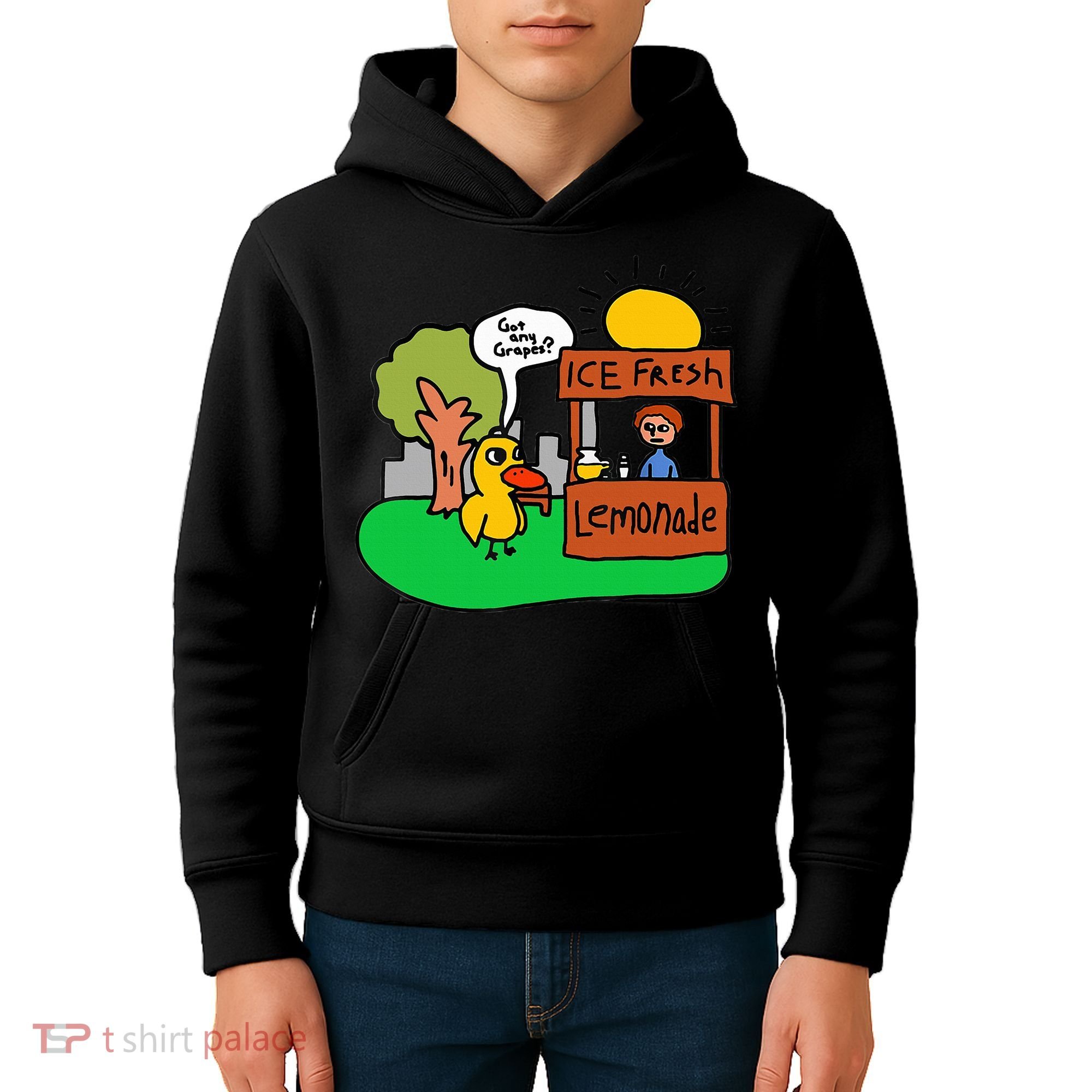 Ice Fresh Lemonade Got Any Grapes Duck Funny Gift  Kids Hoodie