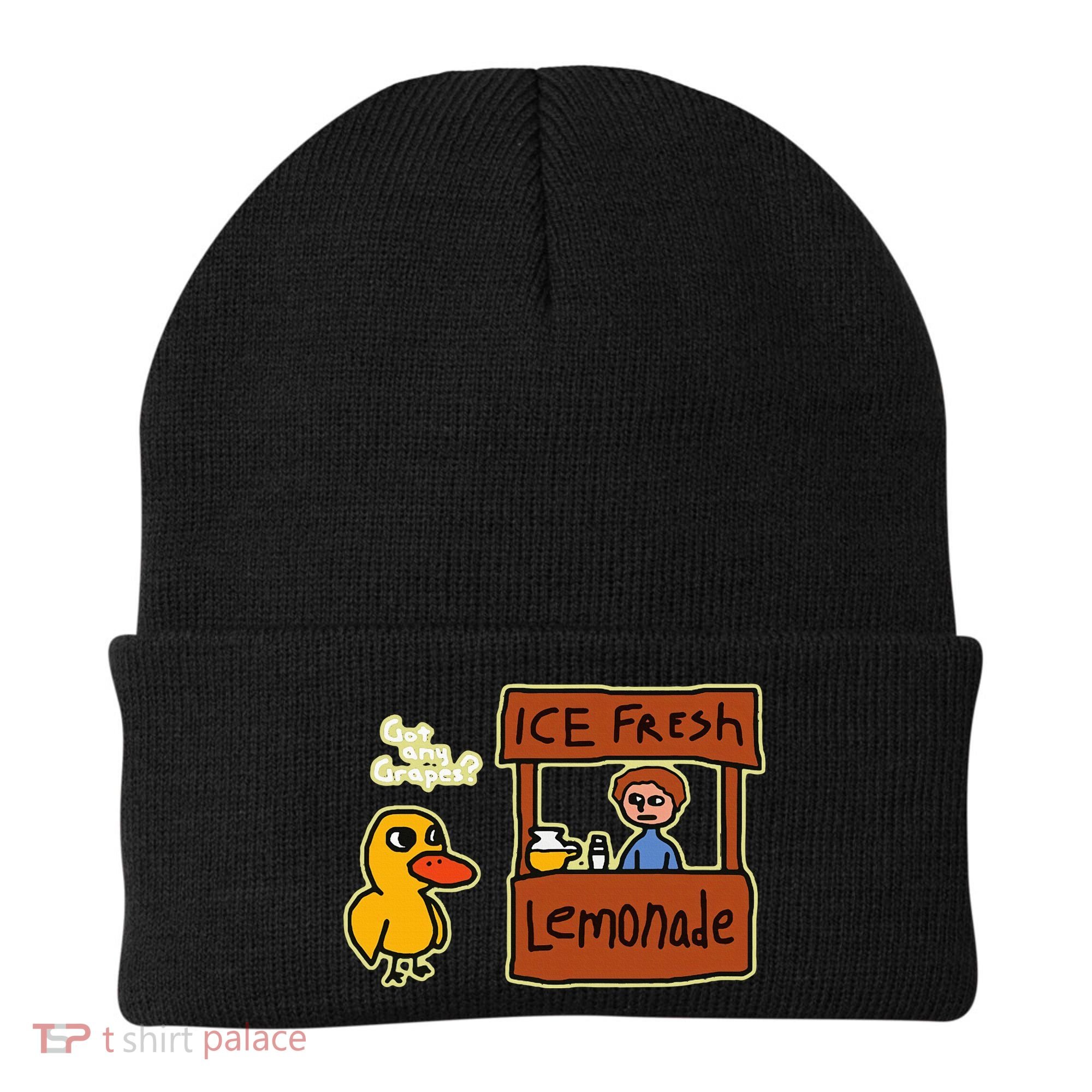 Ice Fresh Lemonade Duck Funny Got Any Grapes Love Gift Beanie