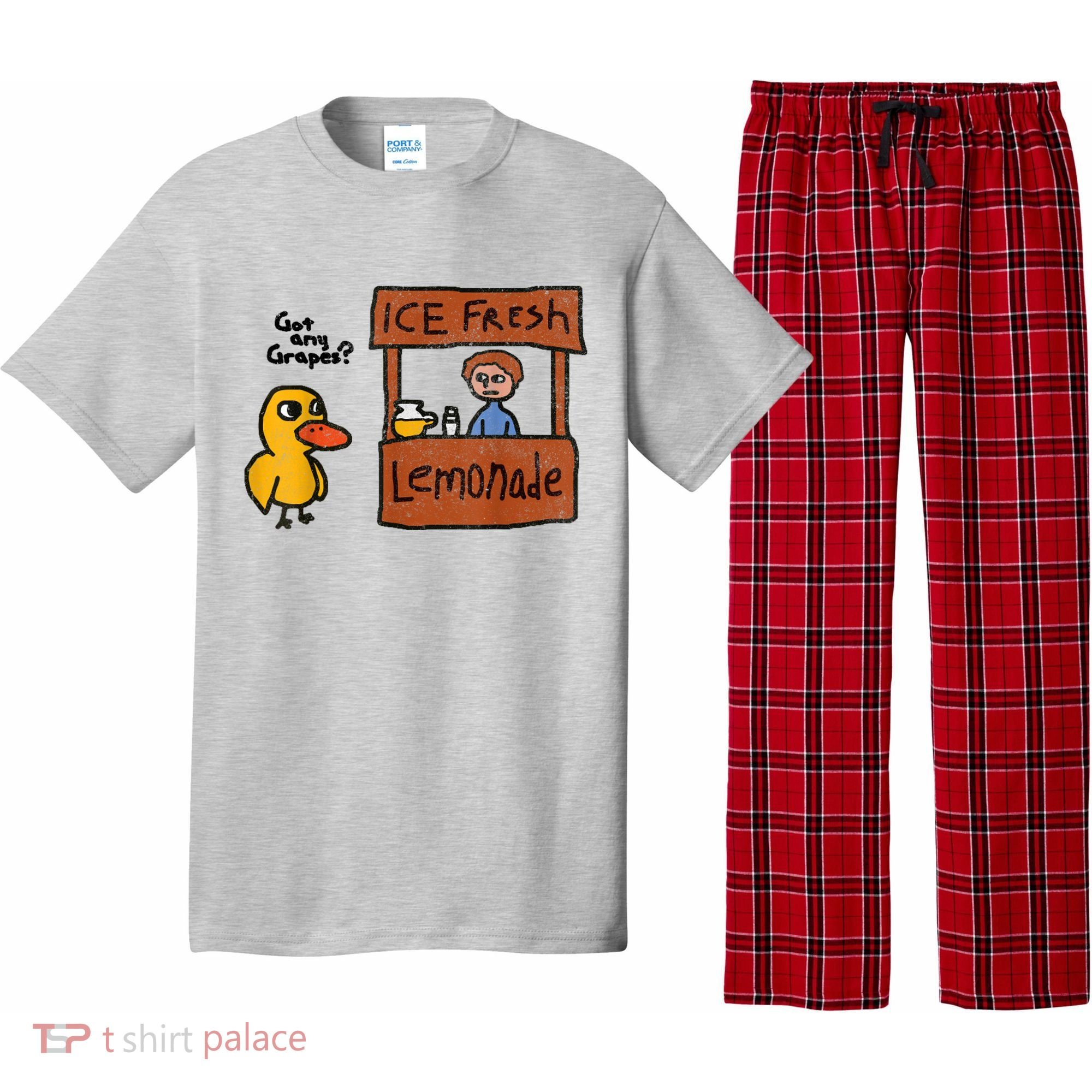 Ice Fresh Lemonade Got Any Grapes Duck Funny Gift Pajama Set