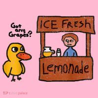 Ice Fresh Lemonade Got Any Grapes Duck Funny Gift Coaster thumb 2