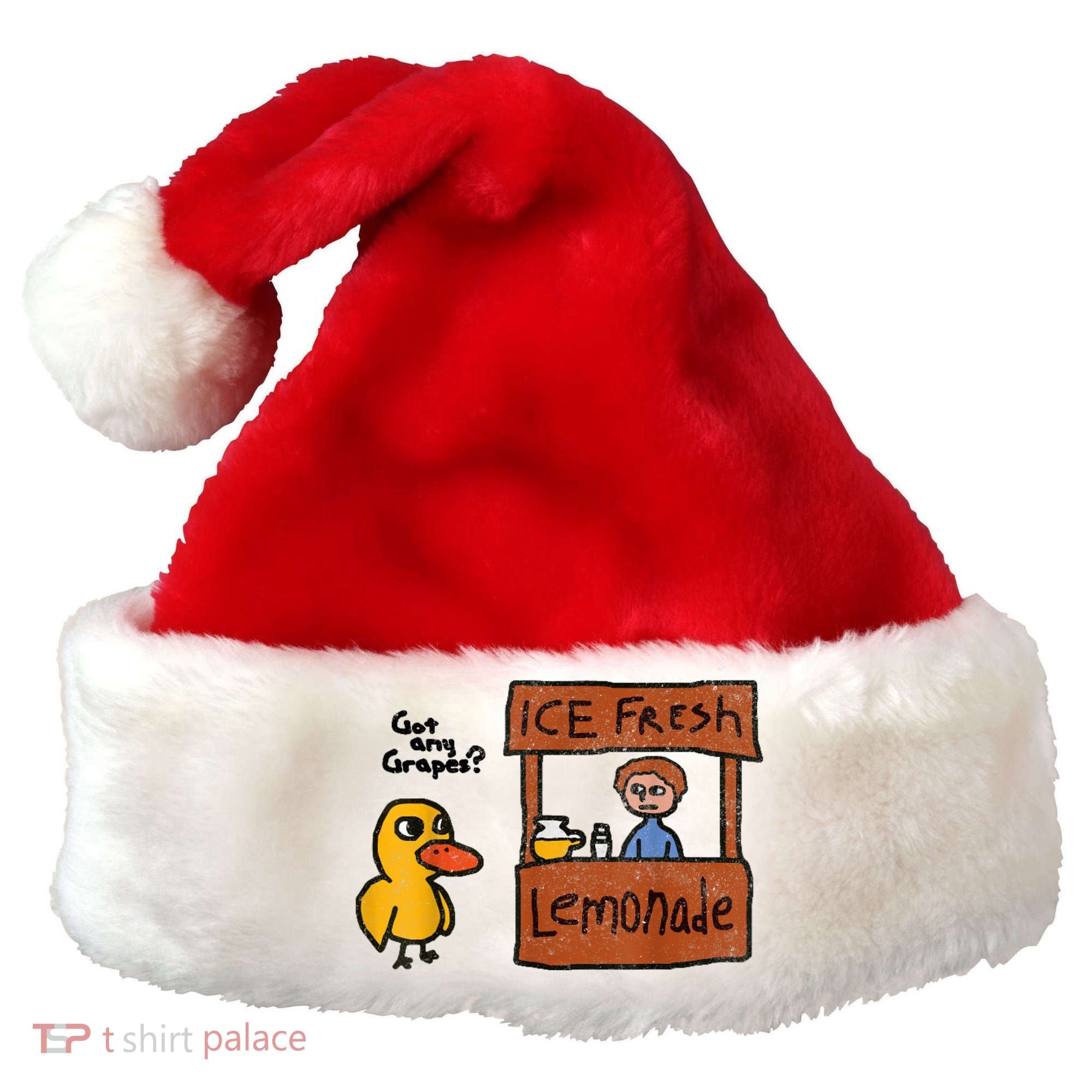 Ice Fresh Lemonade Got Any Grapes Duck Funny Gift Santa Hat