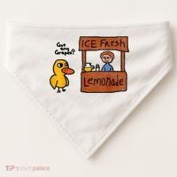 Ice Fresh Lemonade Got Any Grapes Duck Funny Gift USA-Made Doggie Bandana thumb 0