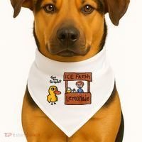 Ice Fresh Lemonade Got Any Grapes Duck Funny Gift USA-Made Doggie Bandana thumb 1