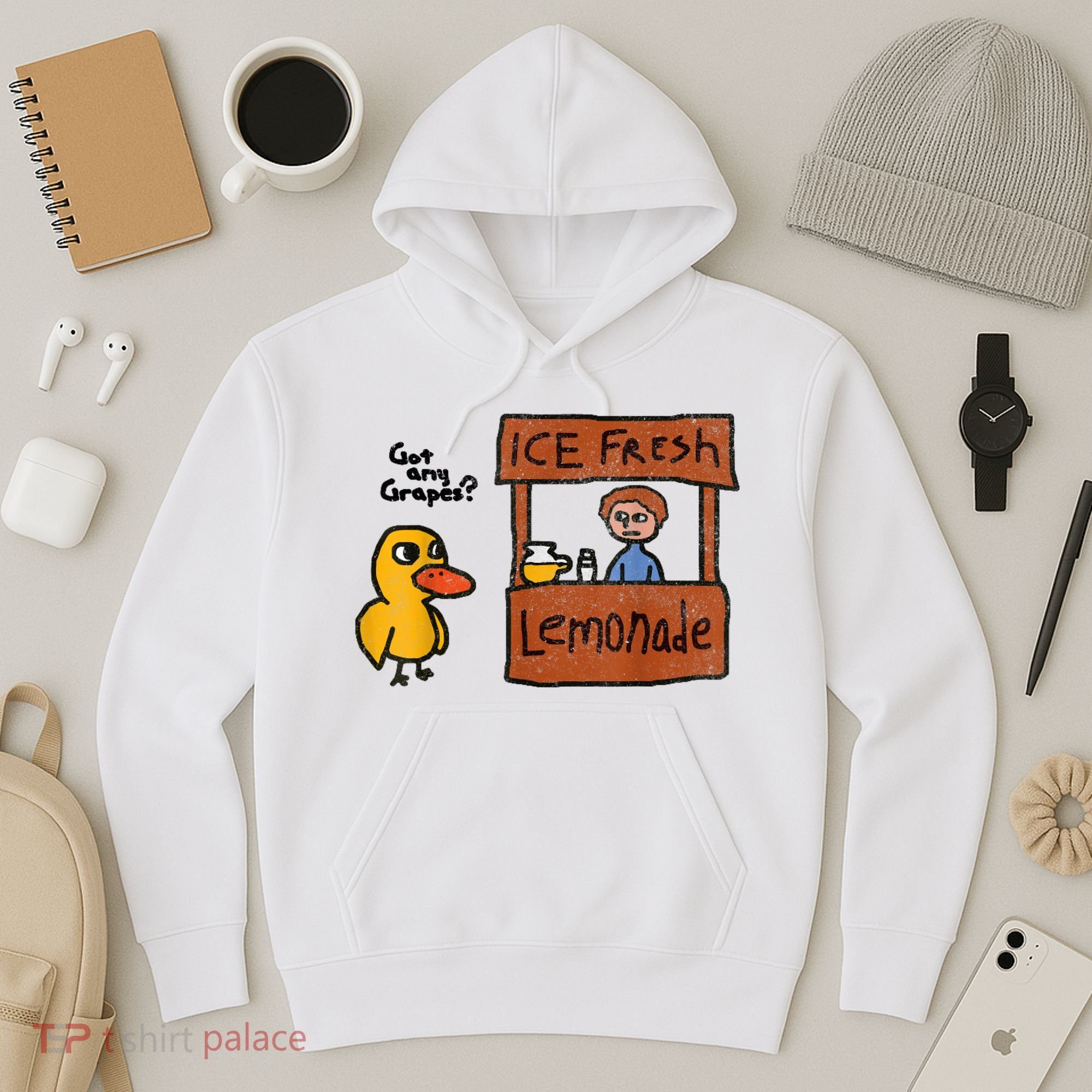 Ice Fresh Lemonade Got Any Grapes Duck Funny Gift Hoodie