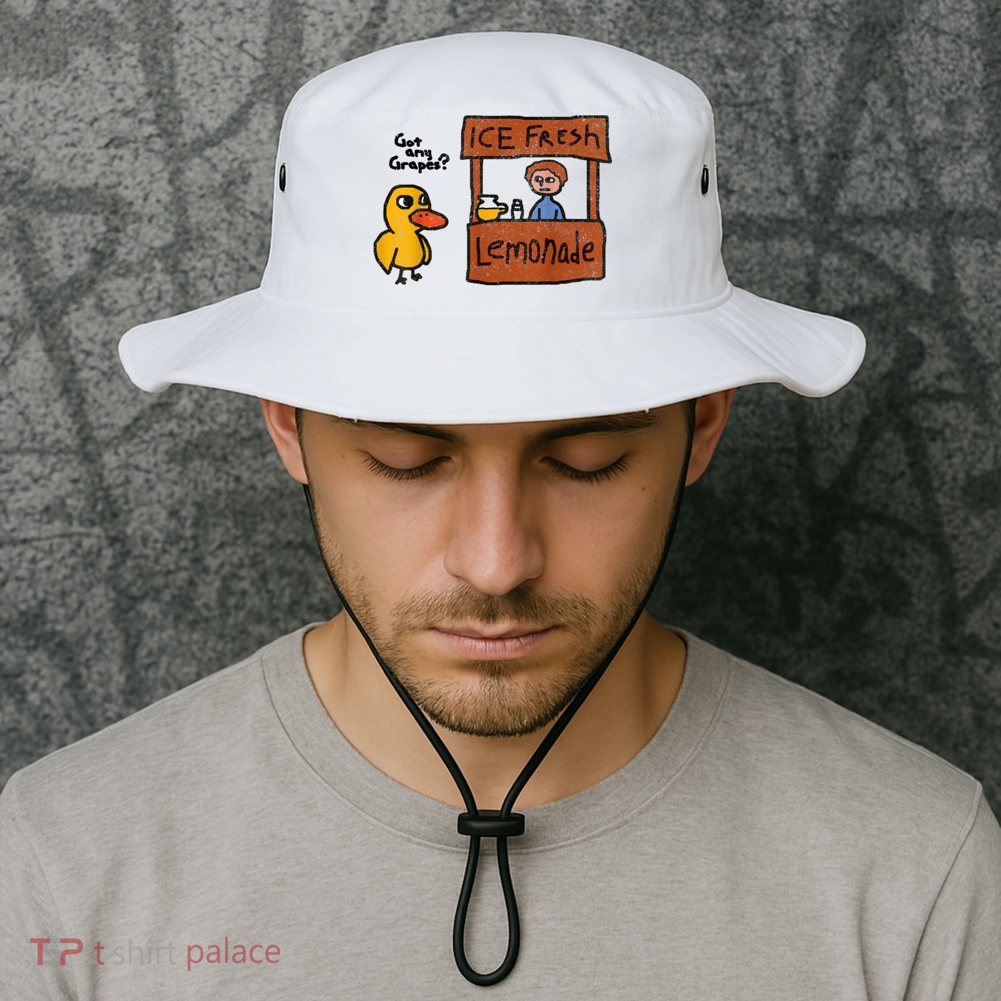Ice Fresh Lemonade Got Any Grapes Duck Funny Gift Bucket Hat
