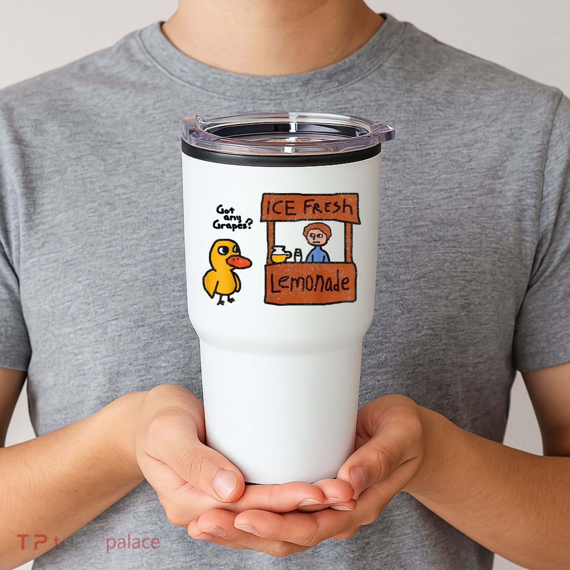 Ice Fresh Lemonade Got Any Grapes Duck Funny Gift Tumbler
