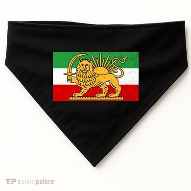 Iran Flag Lion And Sun USA-Made Doggie Bandana