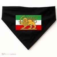 Iran Flag Lion And Sun USA-Made Doggie Bandana thumb 0