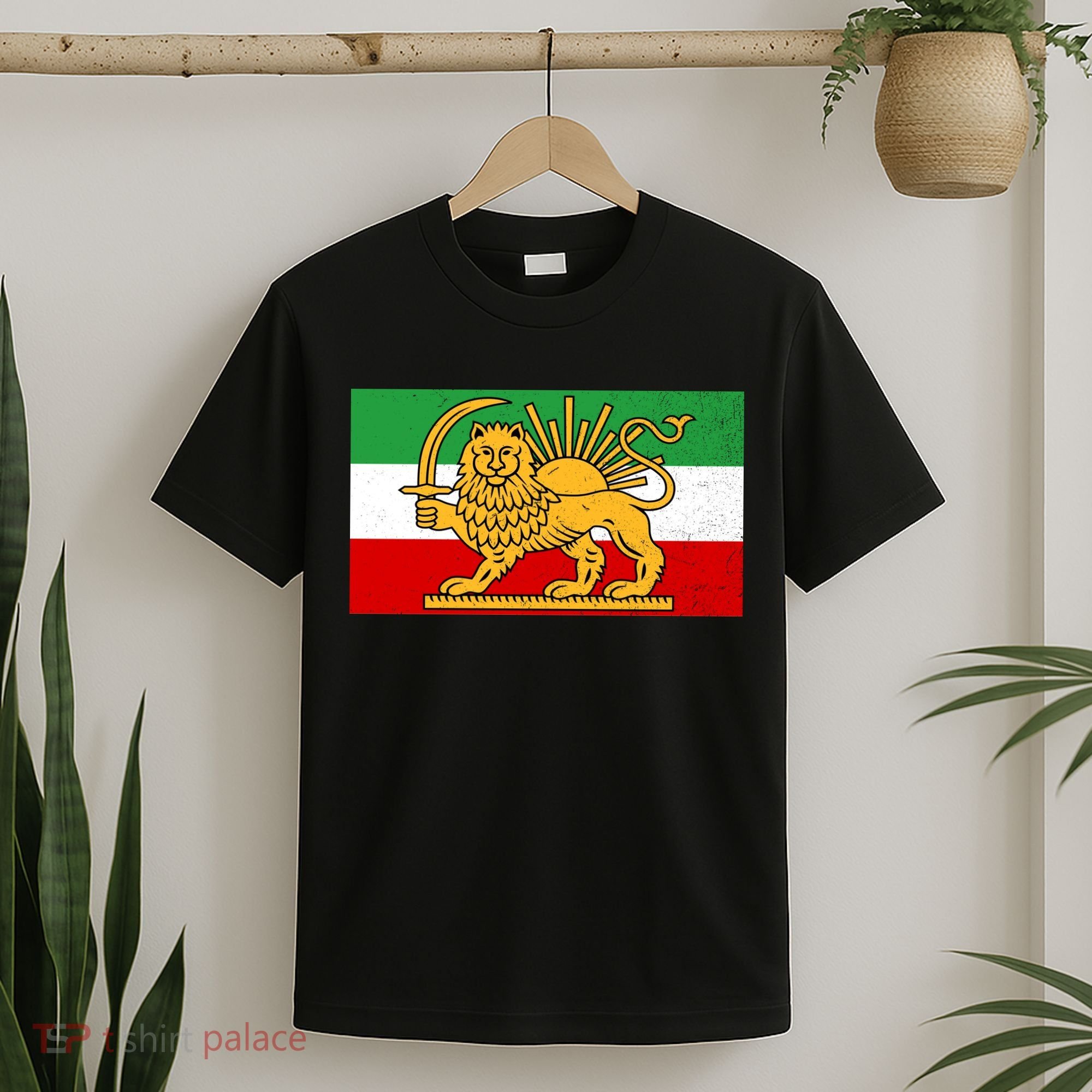 Iran Flag Lion And Sun T-Shirt