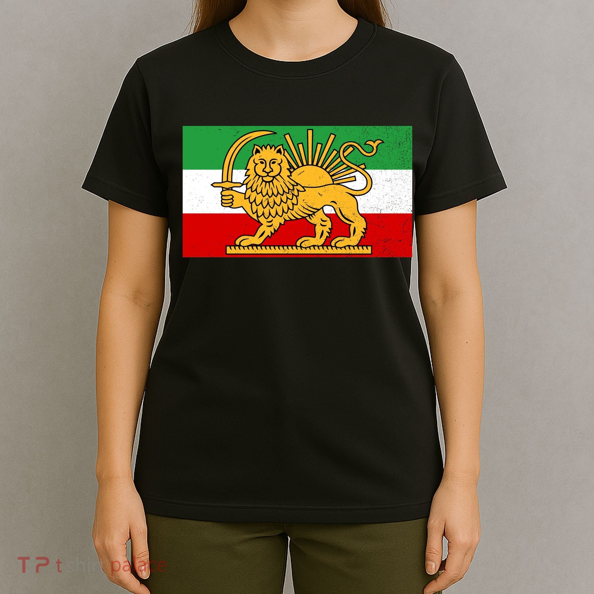 Iran Flag Lion And Sun T-Shirt