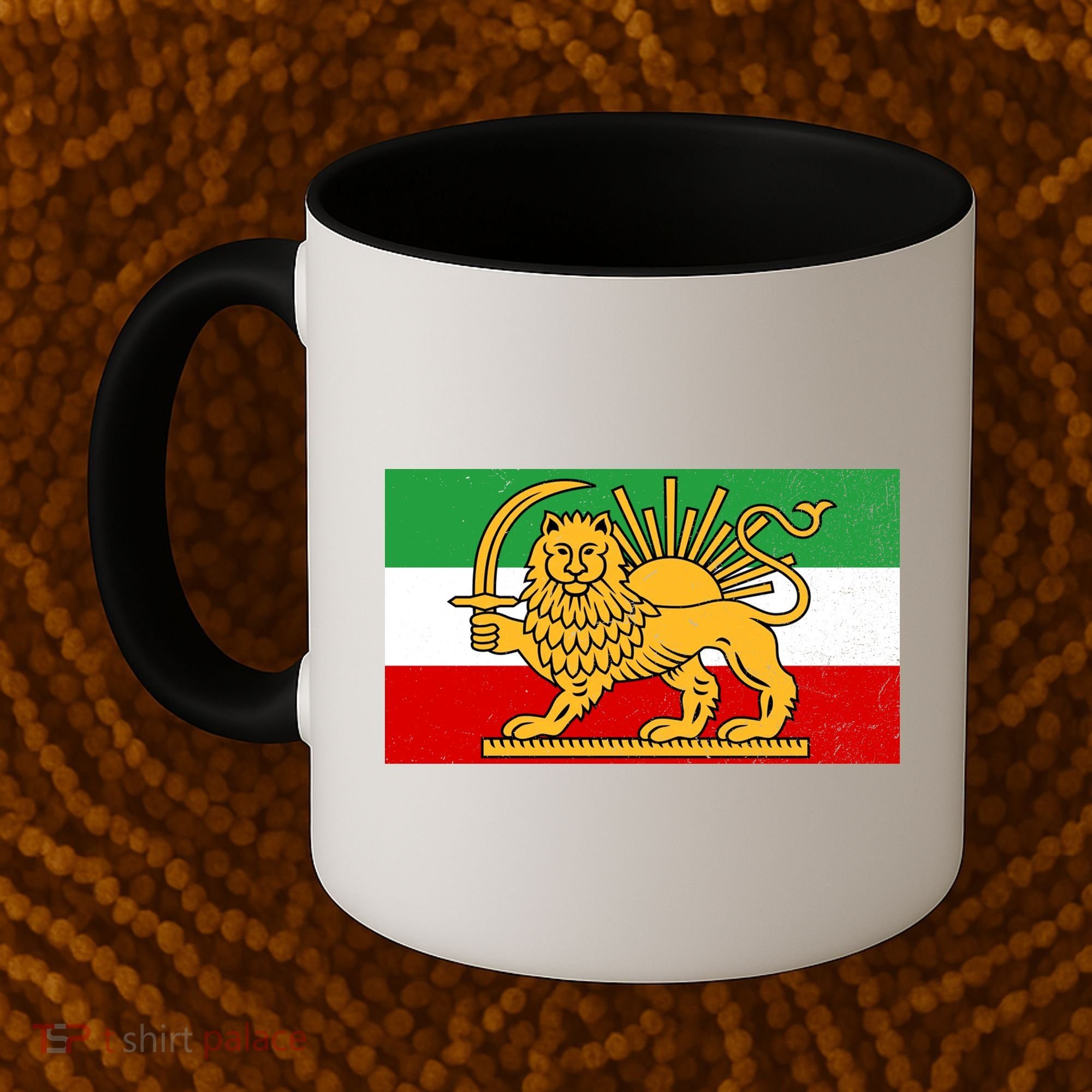 Iran Flag Lion And Sun Coffee Mug