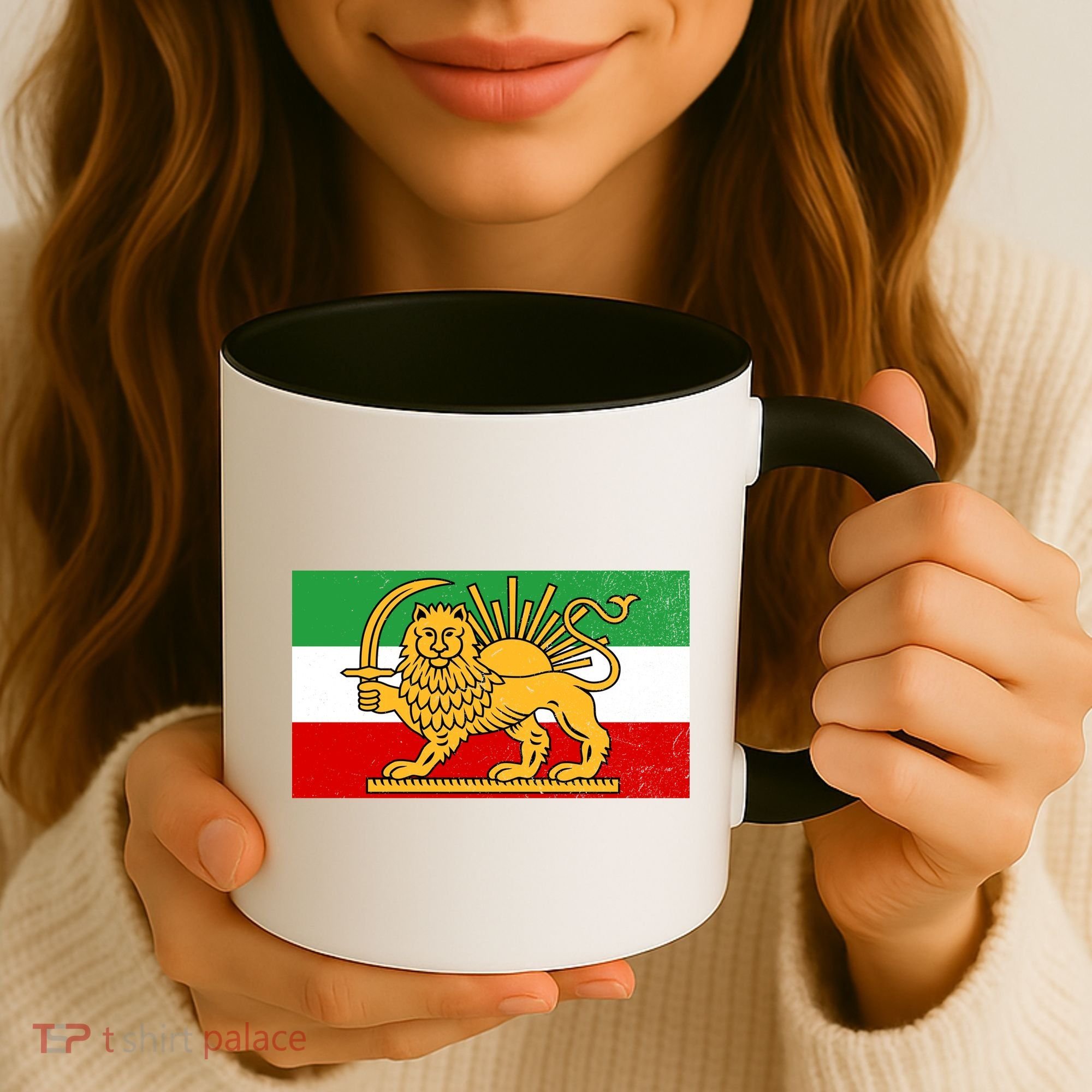 Iran Flag Lion And Sun Coffee Mug