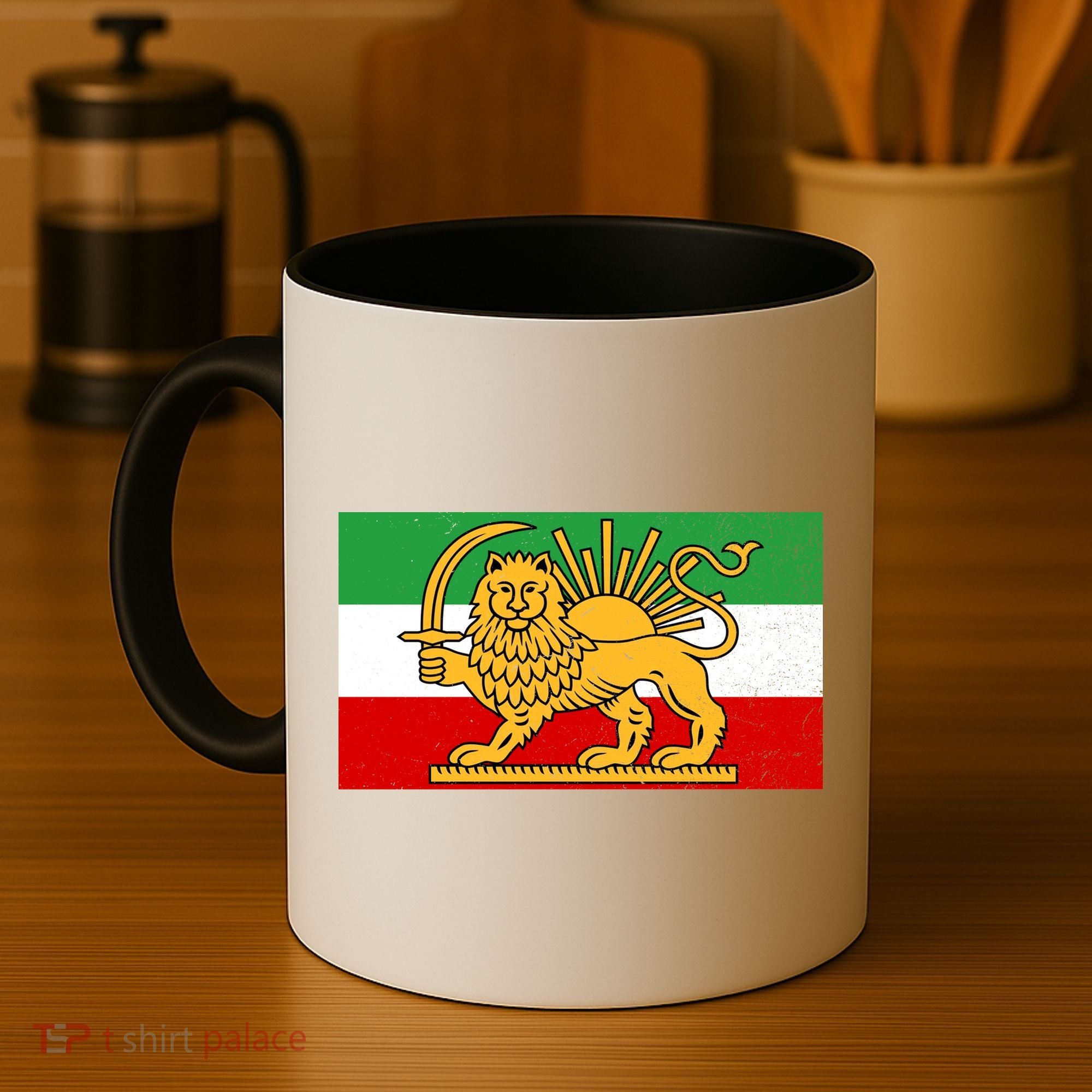 Iran Flag Lion And Sun Coffee Mug