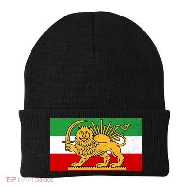 Iran Flag Lion And Sun Beanie