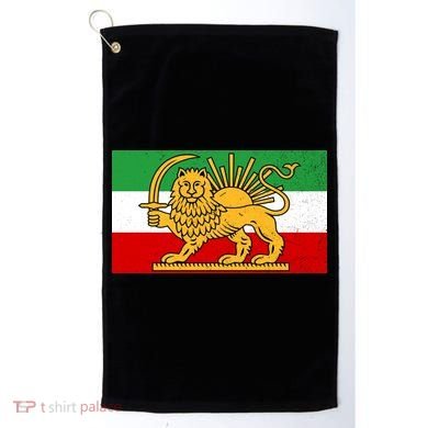 Iran Flag Lion And Sun Golf Towel