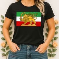 Iran Flag Lion And Sun Women's T-Shirt thumb 2