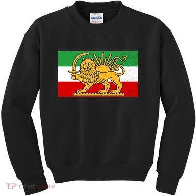 Iran Flag Lion And Sun Kids Sweatshirt