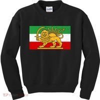 Iran Flag Lion And Sun Kids Sweatshirt thumb 0