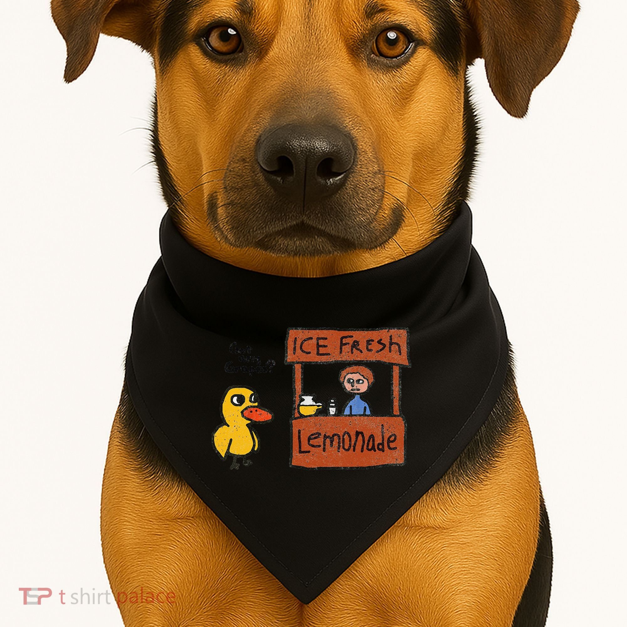 Ice Fresh Lemonade Got Any Grapes Duck Funny Gift USA-Made Doggie Bandana