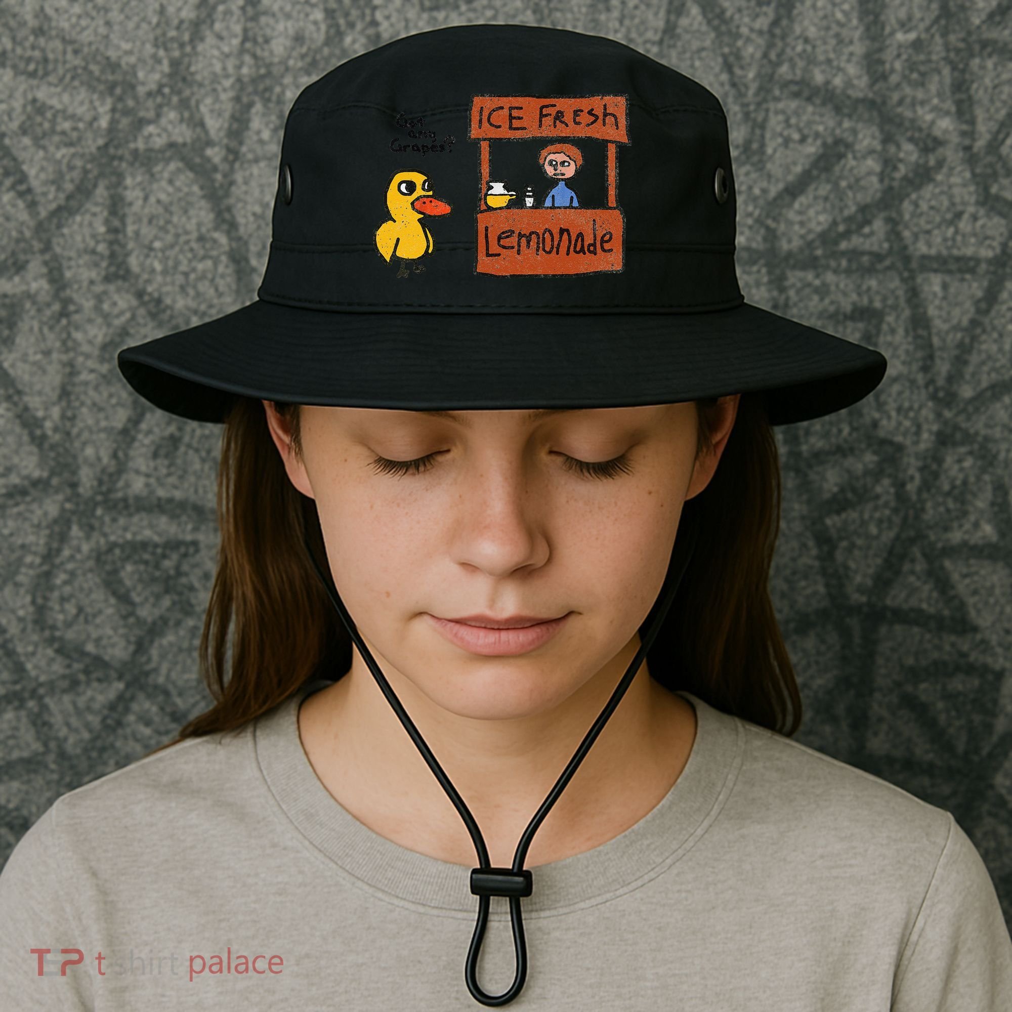 Ice Fresh Lemonade Got Any Grapes Duck Funny Gift Bucket Hat