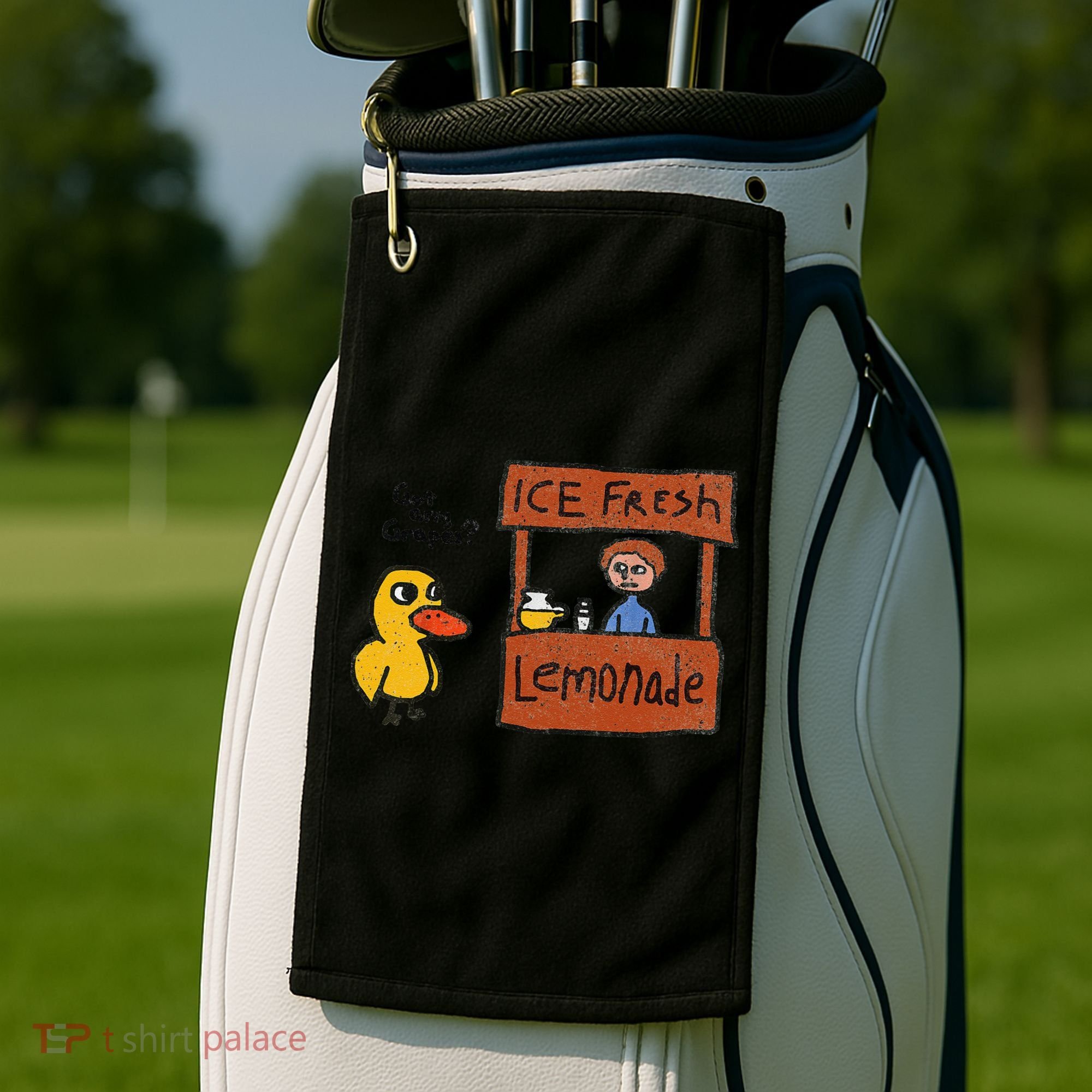Ice Fresh Lemonade Got Any Grapes Duck Funny Gift Golf Towel