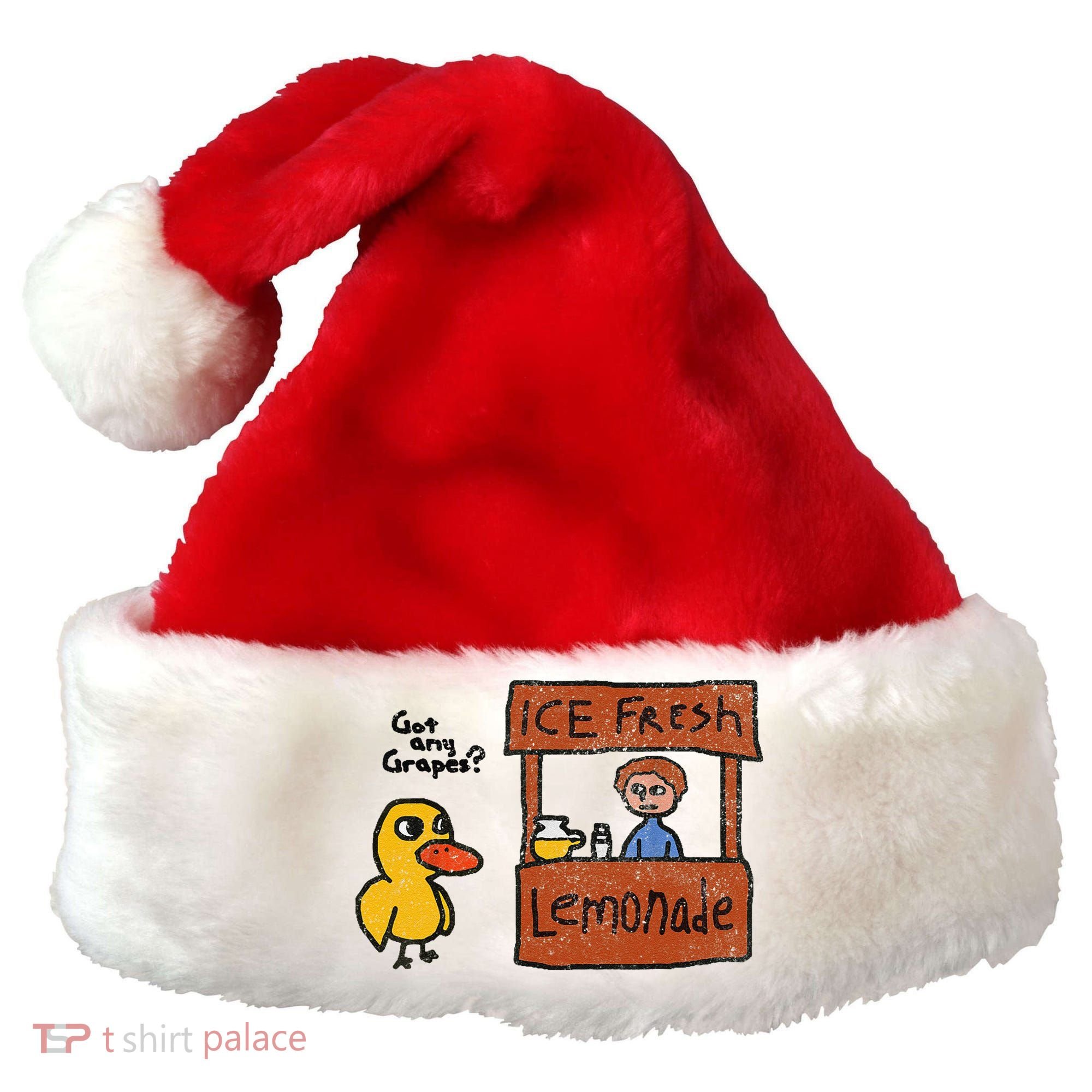 Ice Fresh Lemonade Got Any Grapes Duck Funny Gift Santa Hat