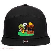 Ice Fresh Lemonade Got Any Grapes Duck Funny Gift 7 Panel Mesh Trucker Snapback Hat thumb 0