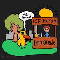 Ice Fresh Lemonade Got Any Grapes Duck Funny Gift 7 Panel Mesh Trucker Snapback Hat thumb 2