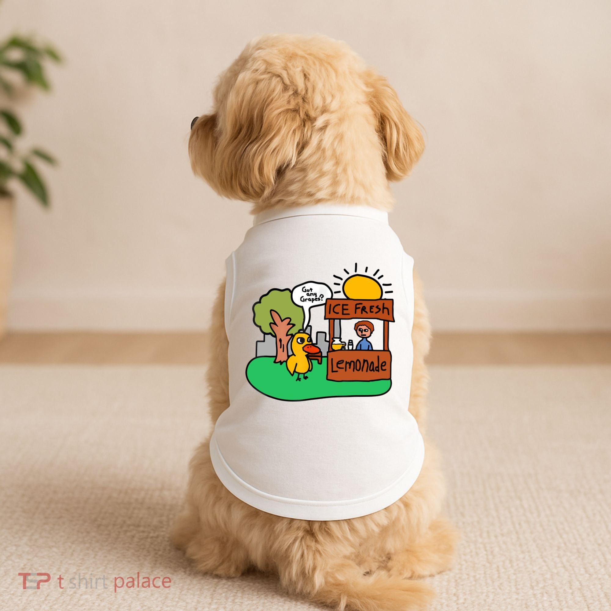 Ice Fresh Lemonade Got Any Grapes Duck Funny Gift Doggie Tank