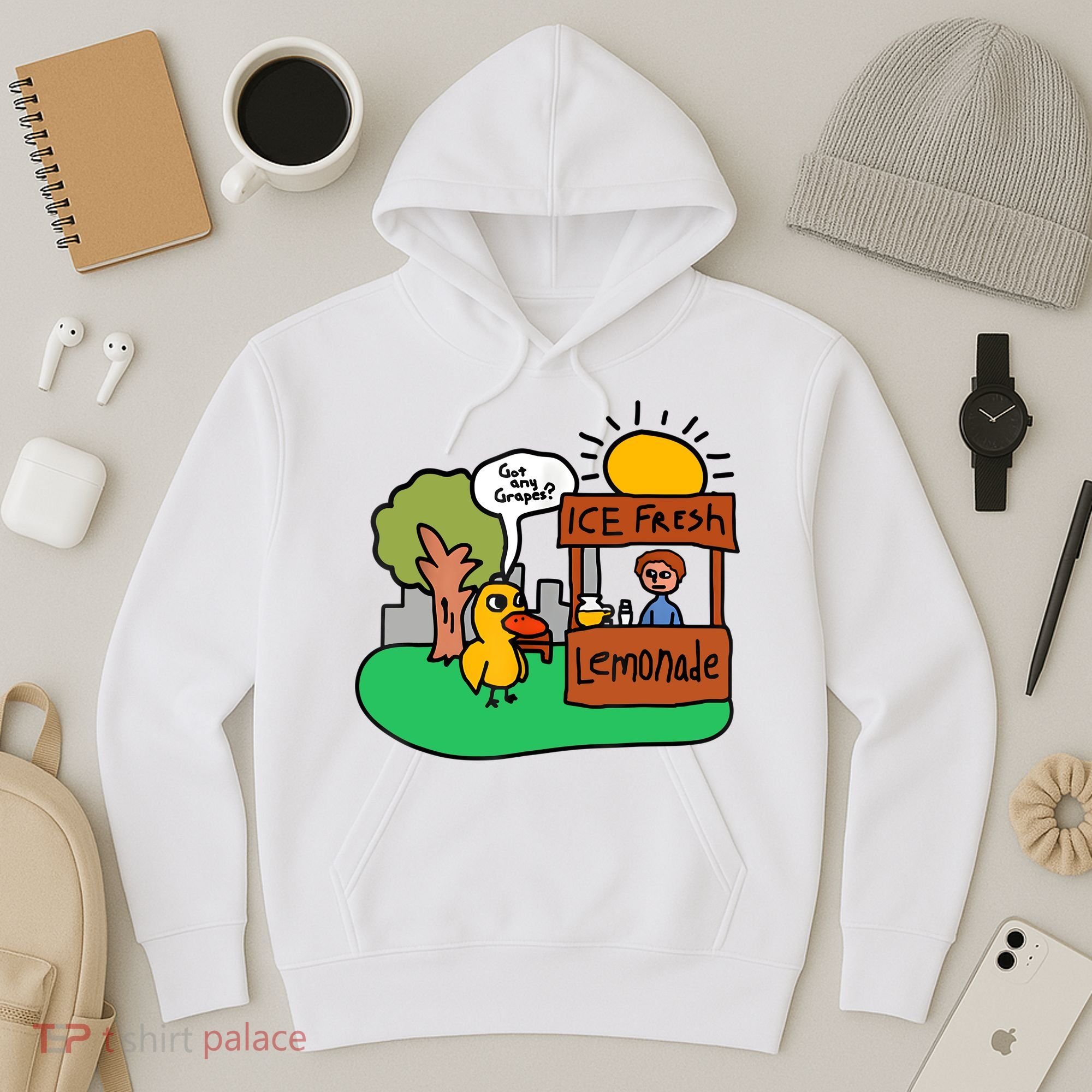 Ice Fresh Lemonade Got Any Grapes Duck Funny Gift Hoodie