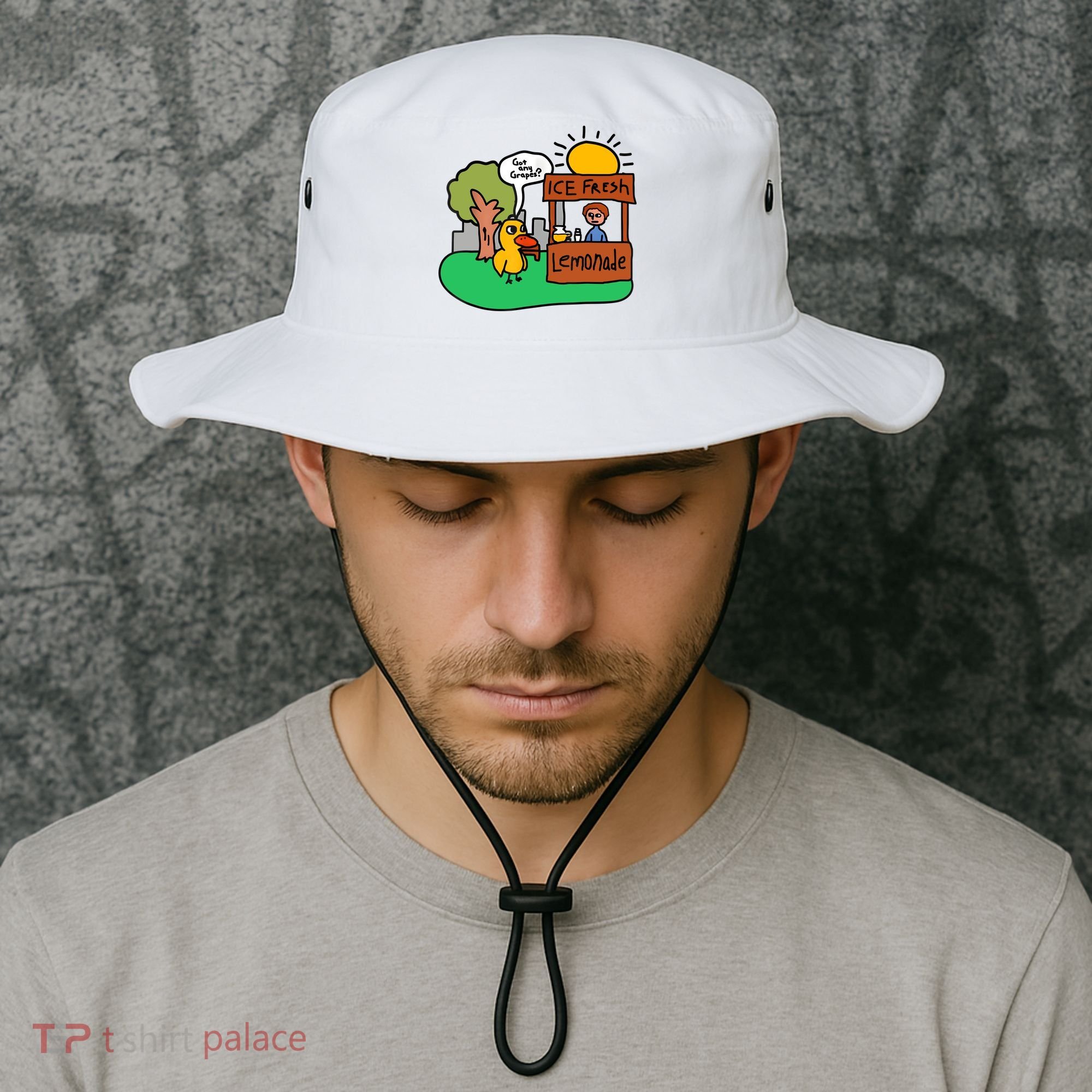 Ice Fresh Lemonade Got Any Grapes Duck Funny Gift Bucket Hat