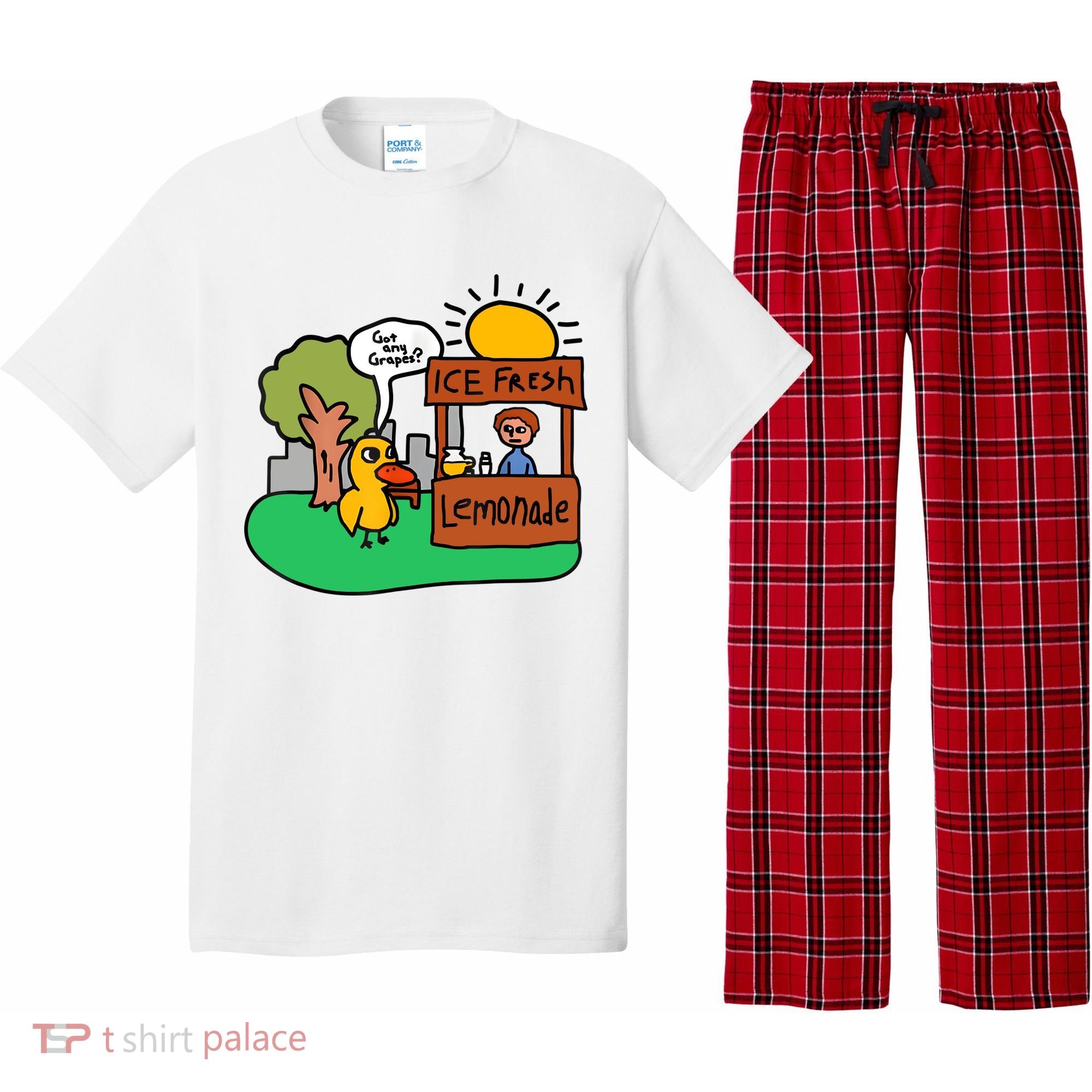 Ice Fresh Lemonade Got Any Grapes Duck Funny Gift Pajama Set
