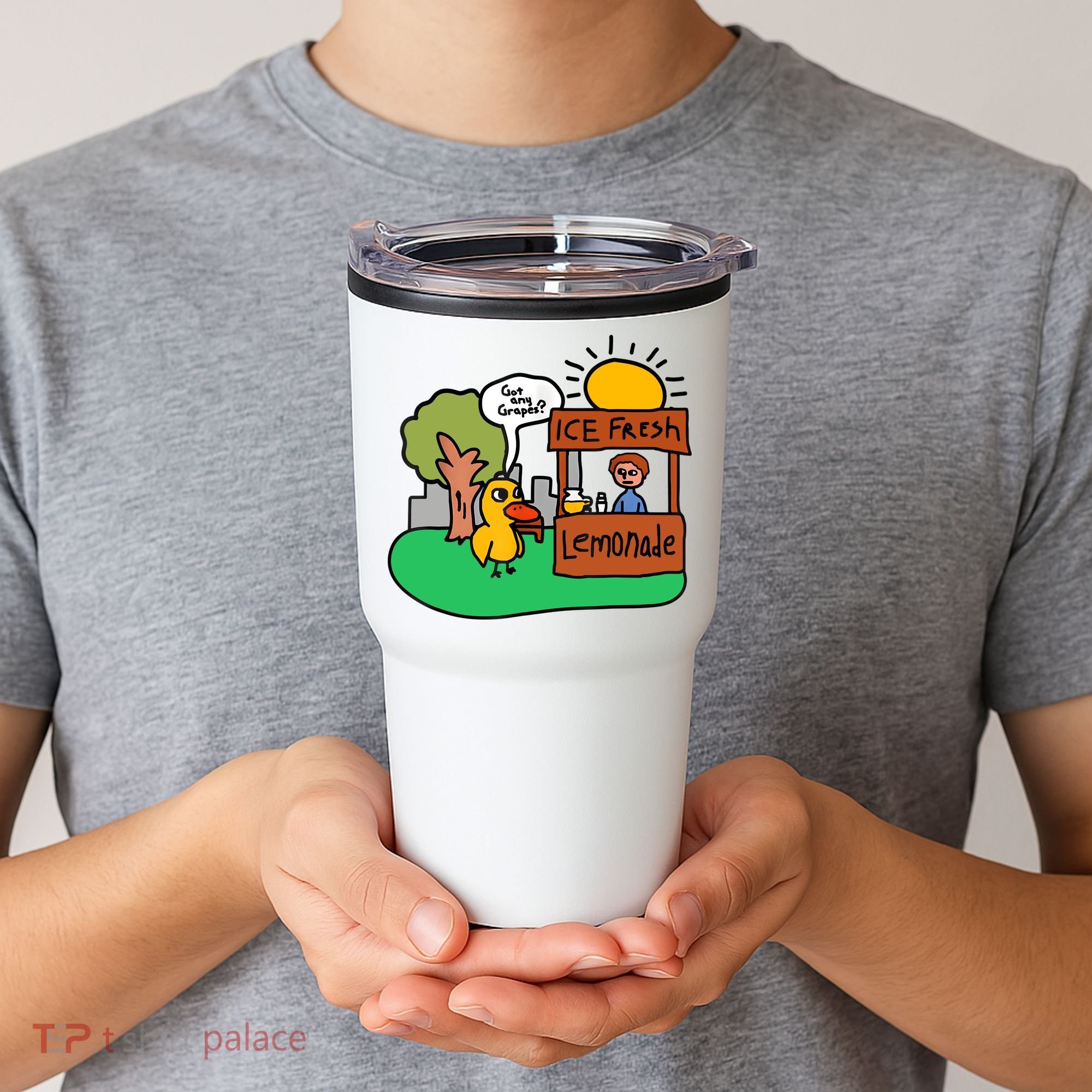 Ice Fresh Lemonade Got Any Grapes Duck Funny Gift Tumbler