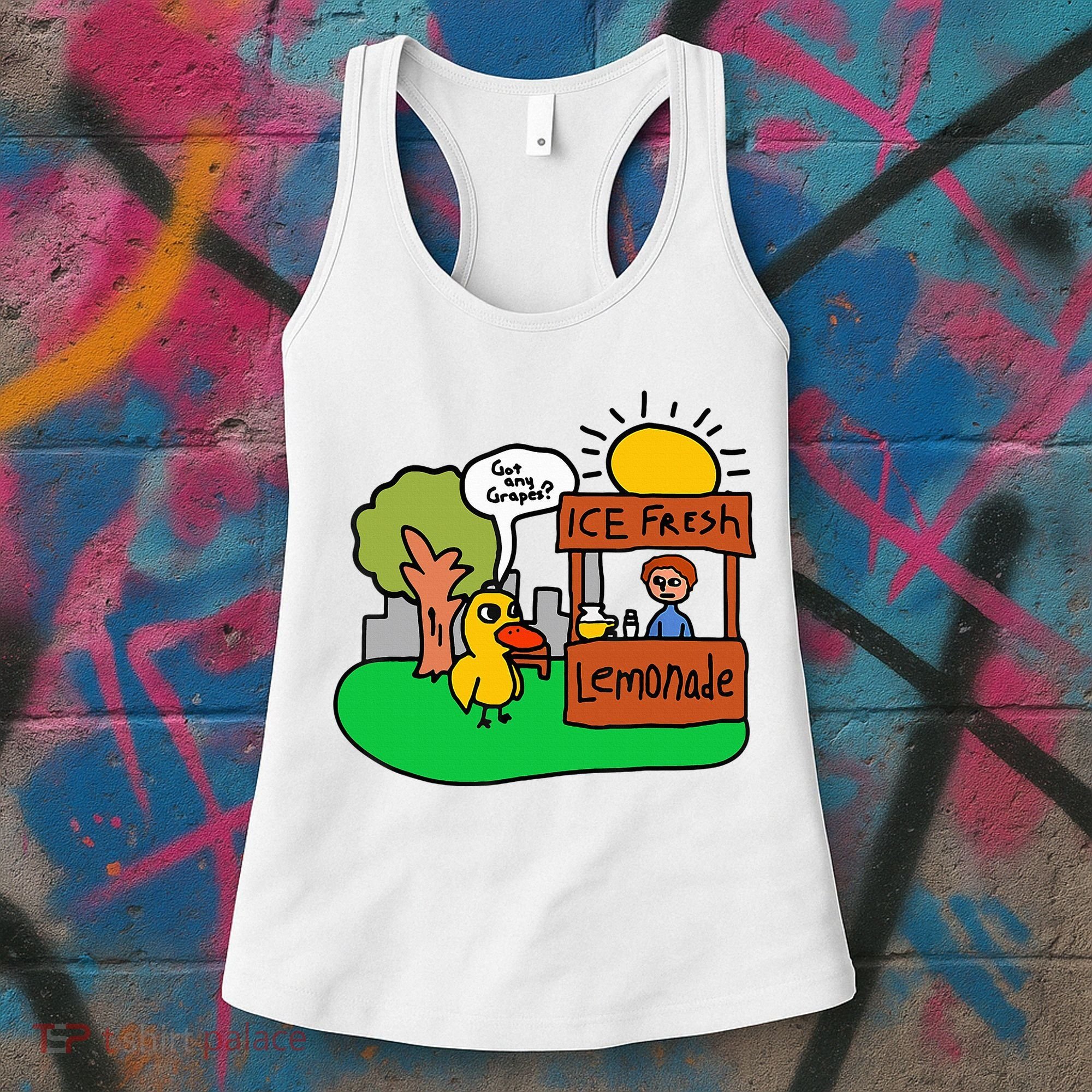 Ice Fresh Lemonade Got Any Grapes Duck Funny Gift Women's Tank Top