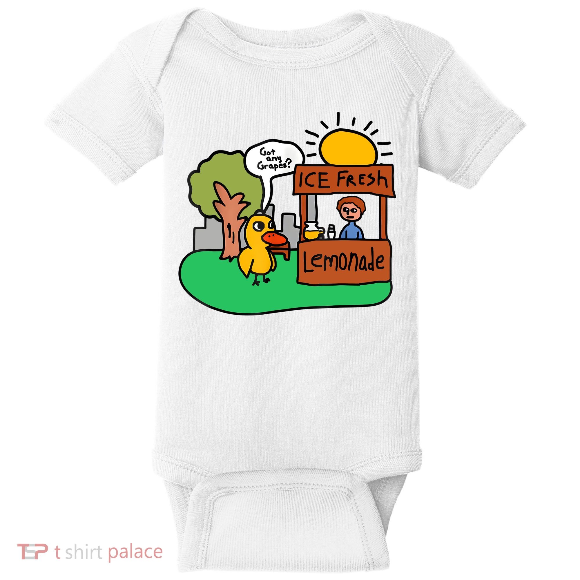 Ice Fresh Lemonade Got Any Grapes Duck Funny Gift Baby Bodysuit