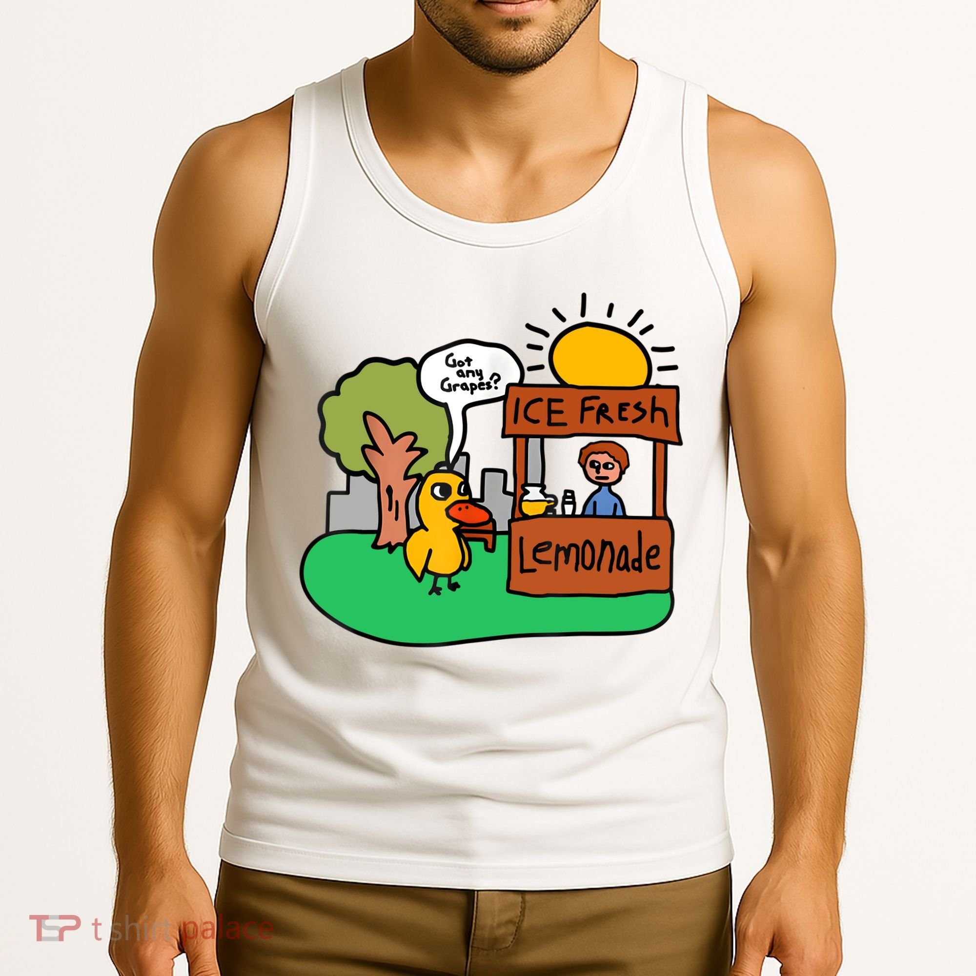 Ice Fresh Lemonade Got Any Grapes Duck Funny Gift Tank Top
