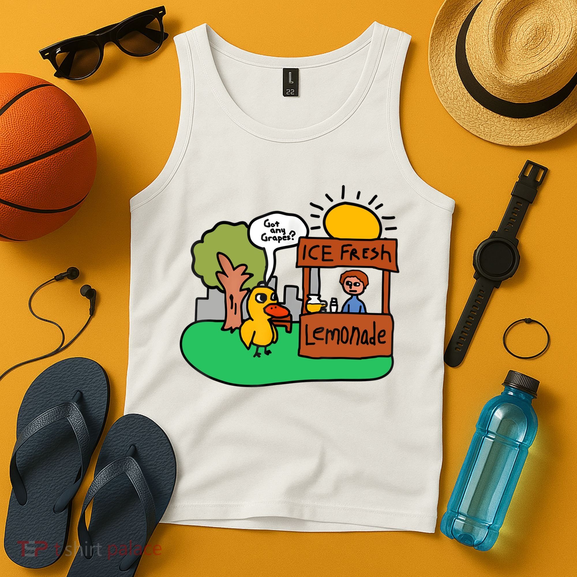 Ice Fresh Lemonade Got Any Grapes Duck Funny Gift Tank Top