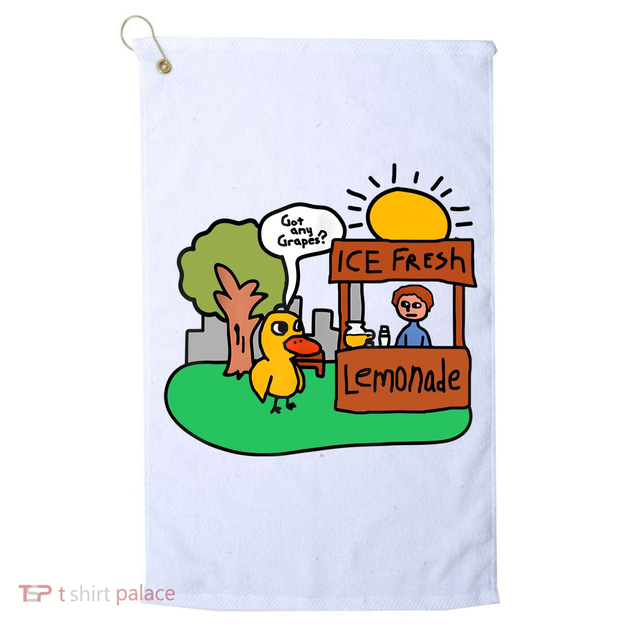 Ice Fresh Lemonade Got Any Grapes Duck Funny Gift Golf Towel