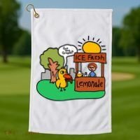 Ice Fresh Lemonade Got Any Grapes Duck Funny Gift Golf Towel thumb 1