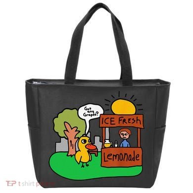 Ice Fresh Lemonade Got Any Grapes Duck Funny Gift Tote Bag