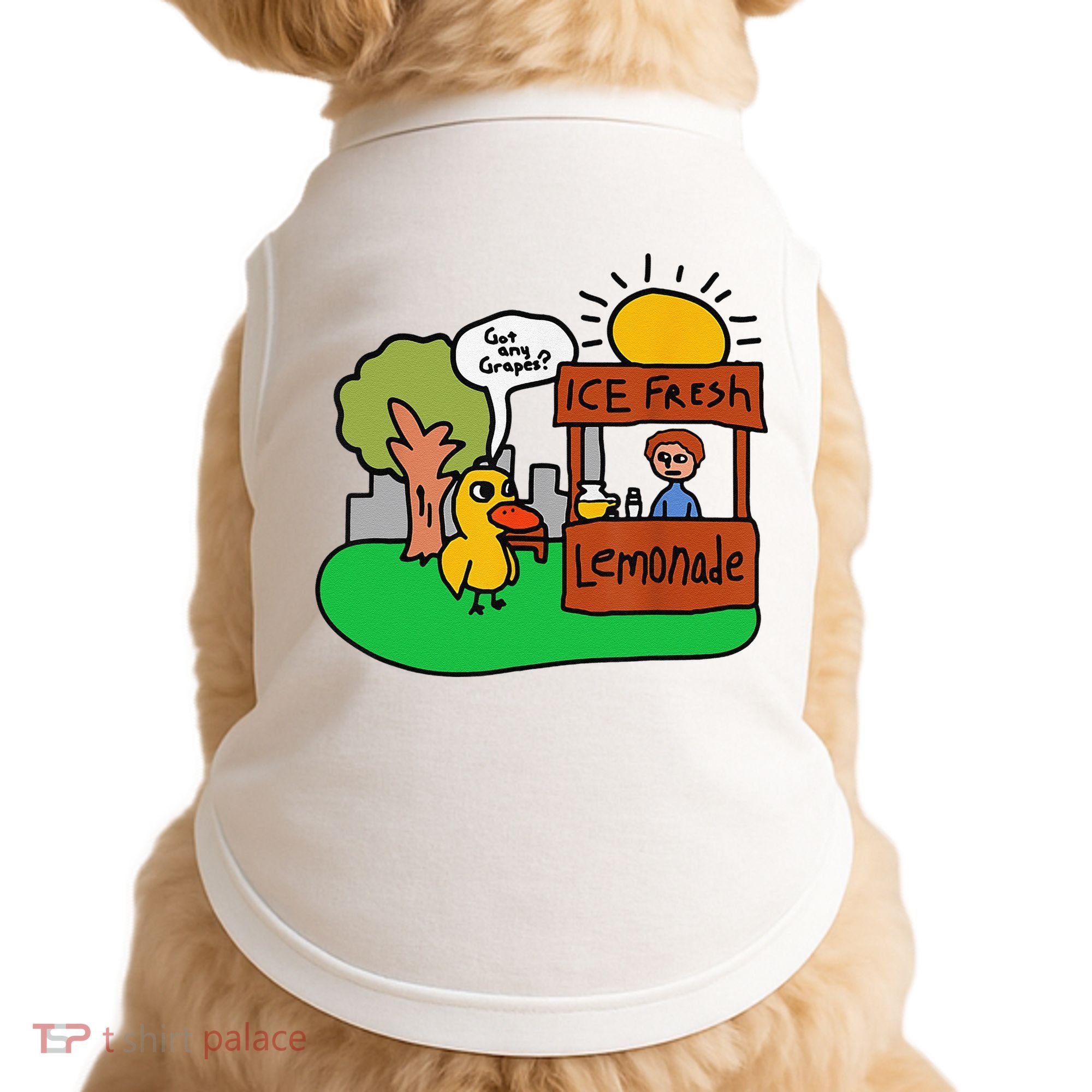 Ice Fresh Lemonade Got Any Grapes Duck Funny Gift Doggie Tank