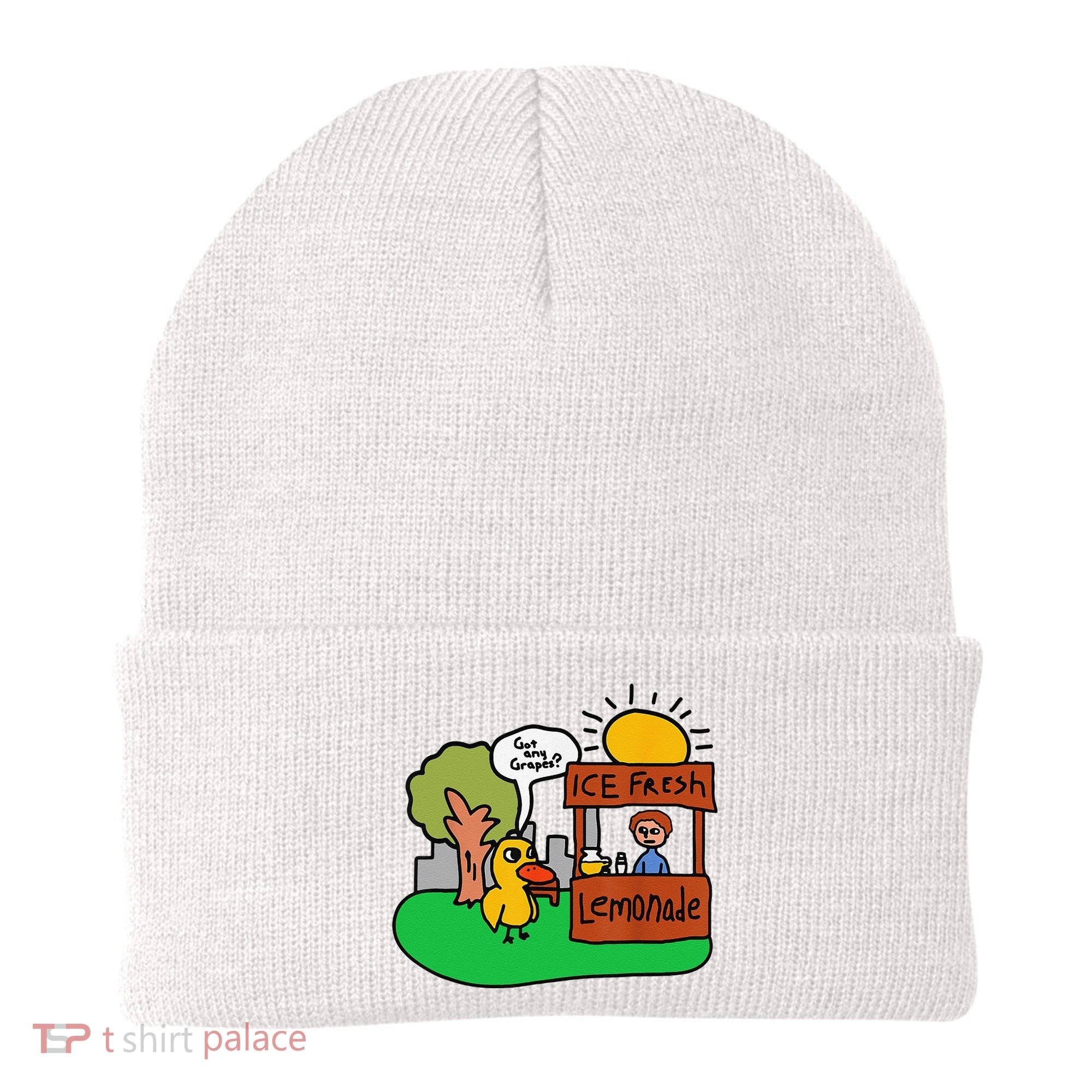Ice Fresh Lemonade Got Any Grapes Duck Funny Gift Beanie