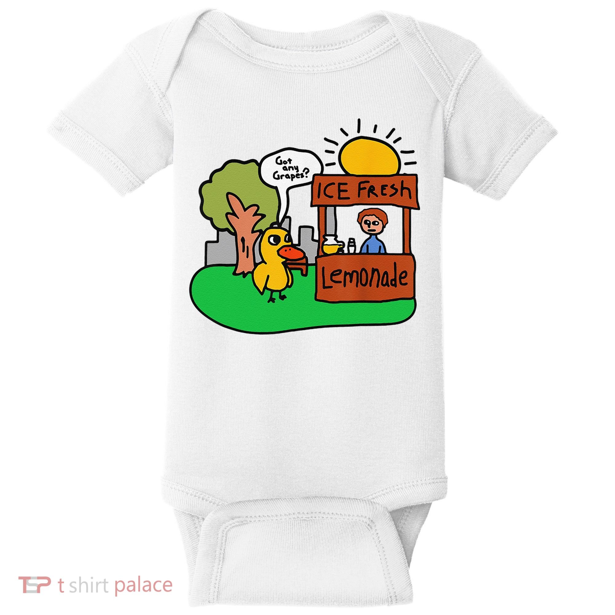 Ice Fresh Lemonade Got Any Grapes Duck Funny Gift Baby Bodysuit