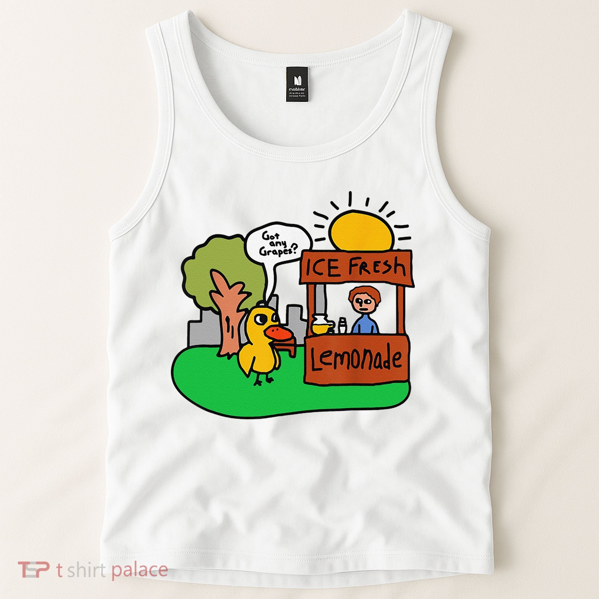 Ice Fresh Lemonade Got Any Grapes Duck Funny Gift Tank Top