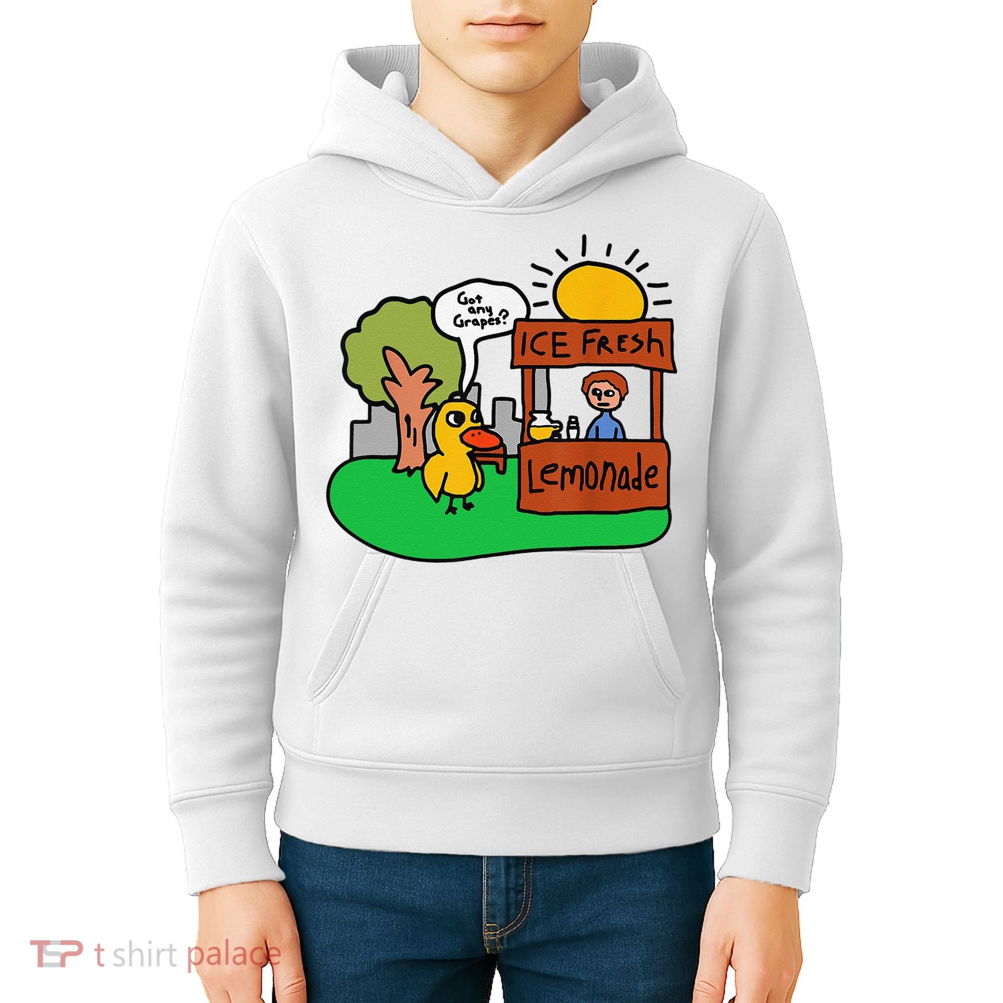 Ice Fresh Lemonade Got Any Grapes Duck Funny Gift Kids Hoodie