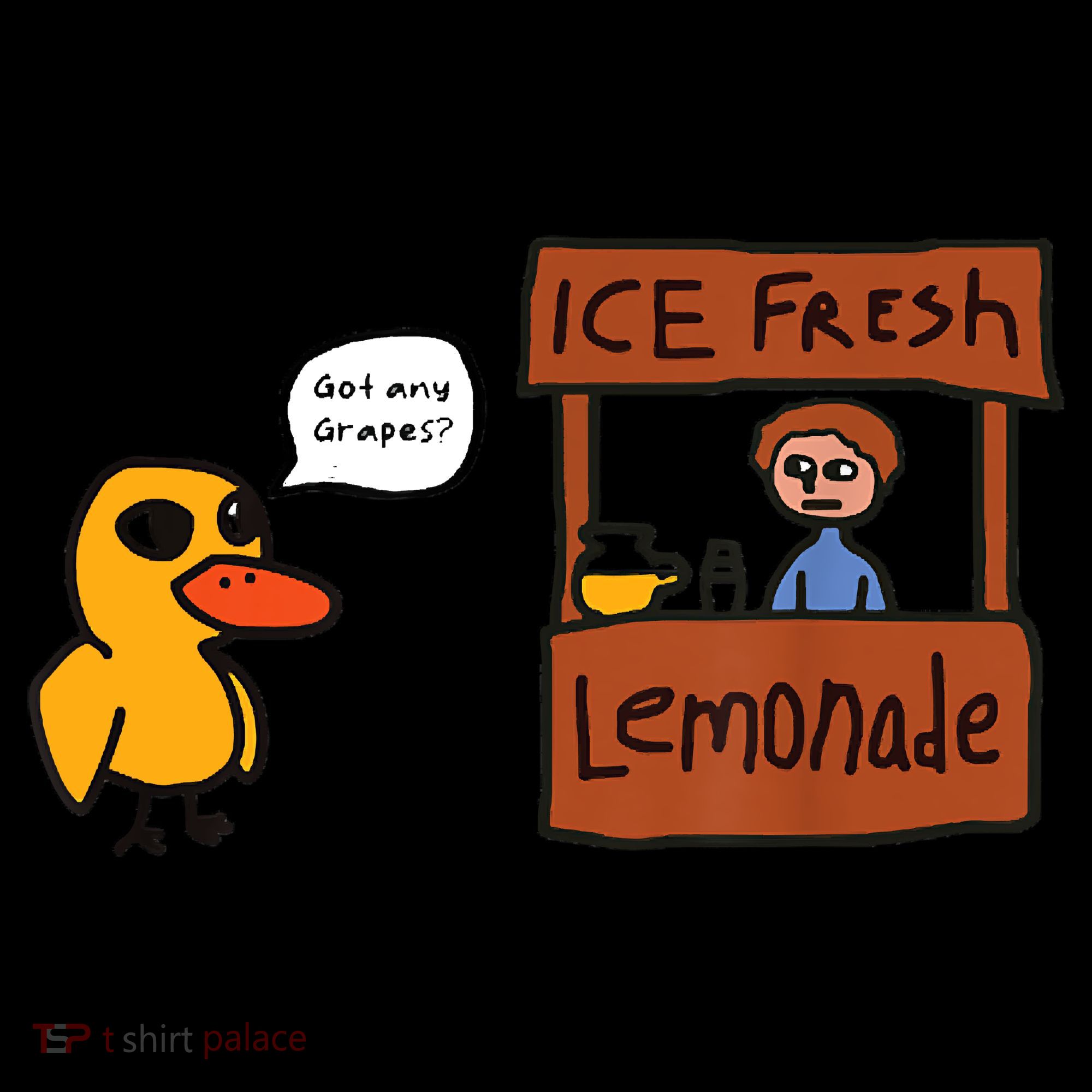 Ice Fresh Lemonade Got Any Grapes Duck Funny Ice Fresh 16oz Travel Tumbler
