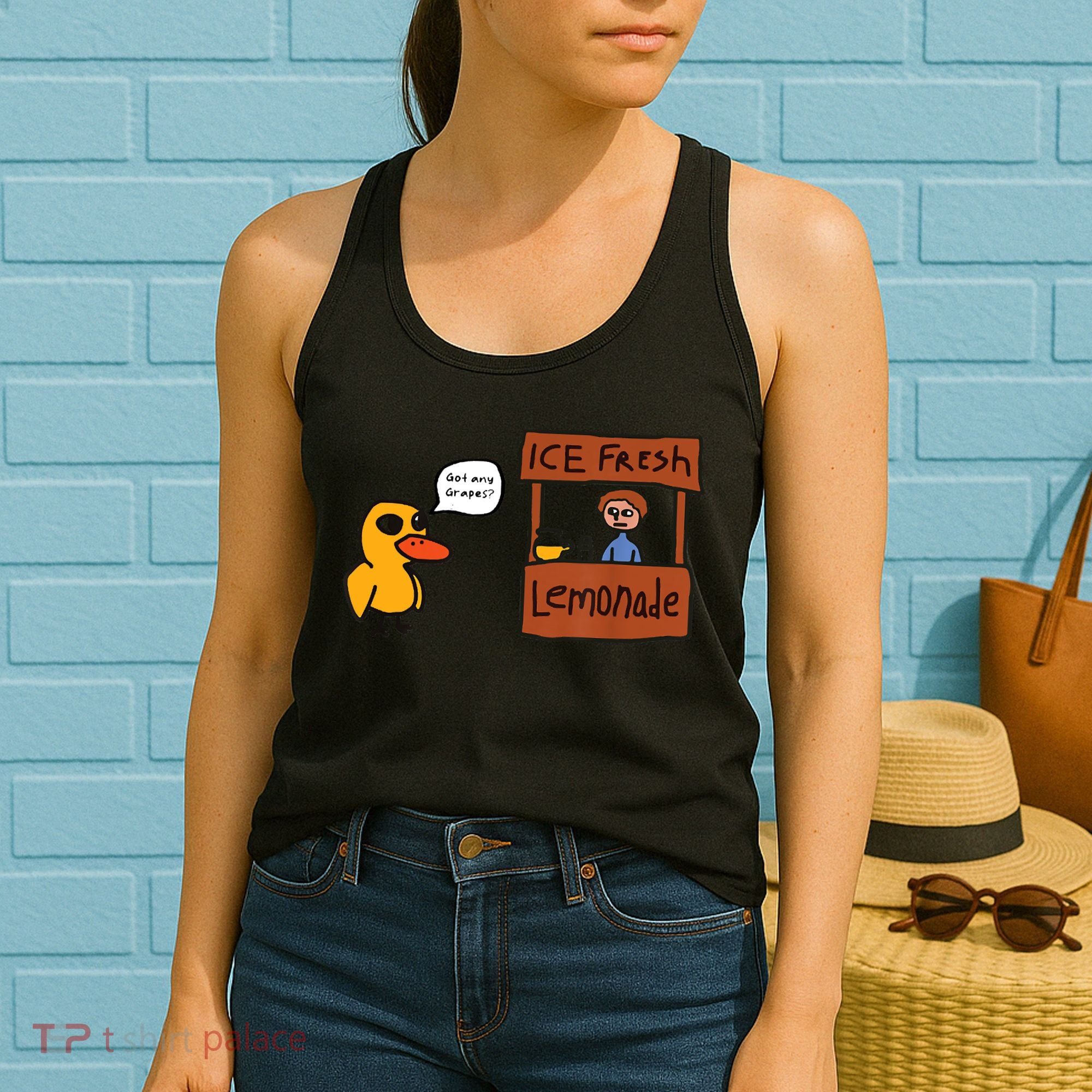 Ice Fresh Lemonade Got Any Grapes Duck Funny Ice Fresh Women's Tank Top