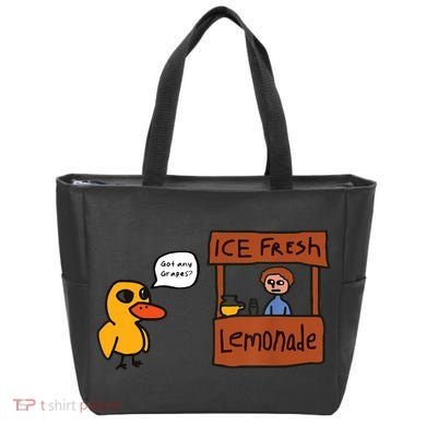 Ice Fresh Lemonade Got Any Grapes Duck Funny Ice Fresh Tote Bag