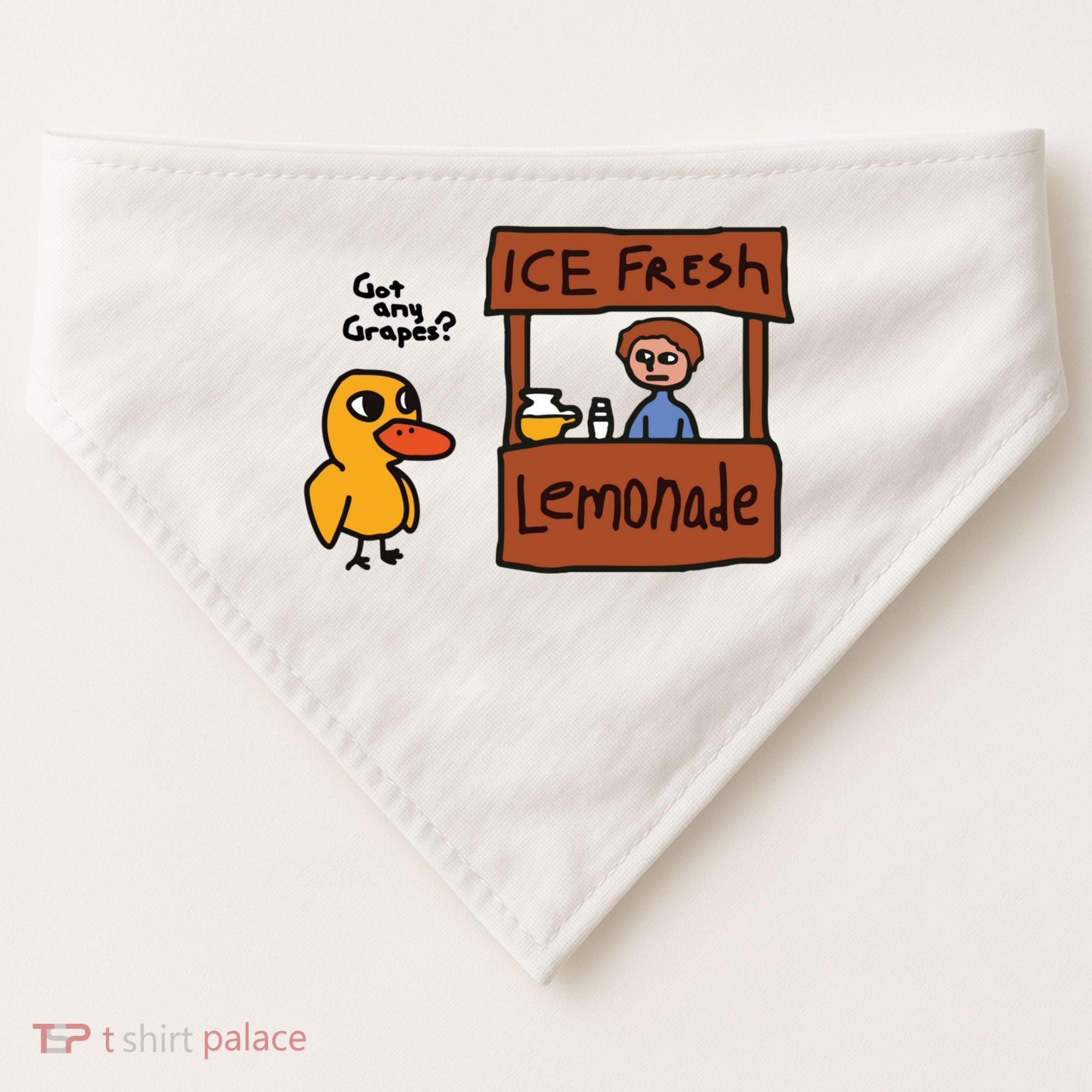 Ice Fresh Lemonade Got Any Grapes Duck Funny Ice Fresh USA-Made Doggie Bandana