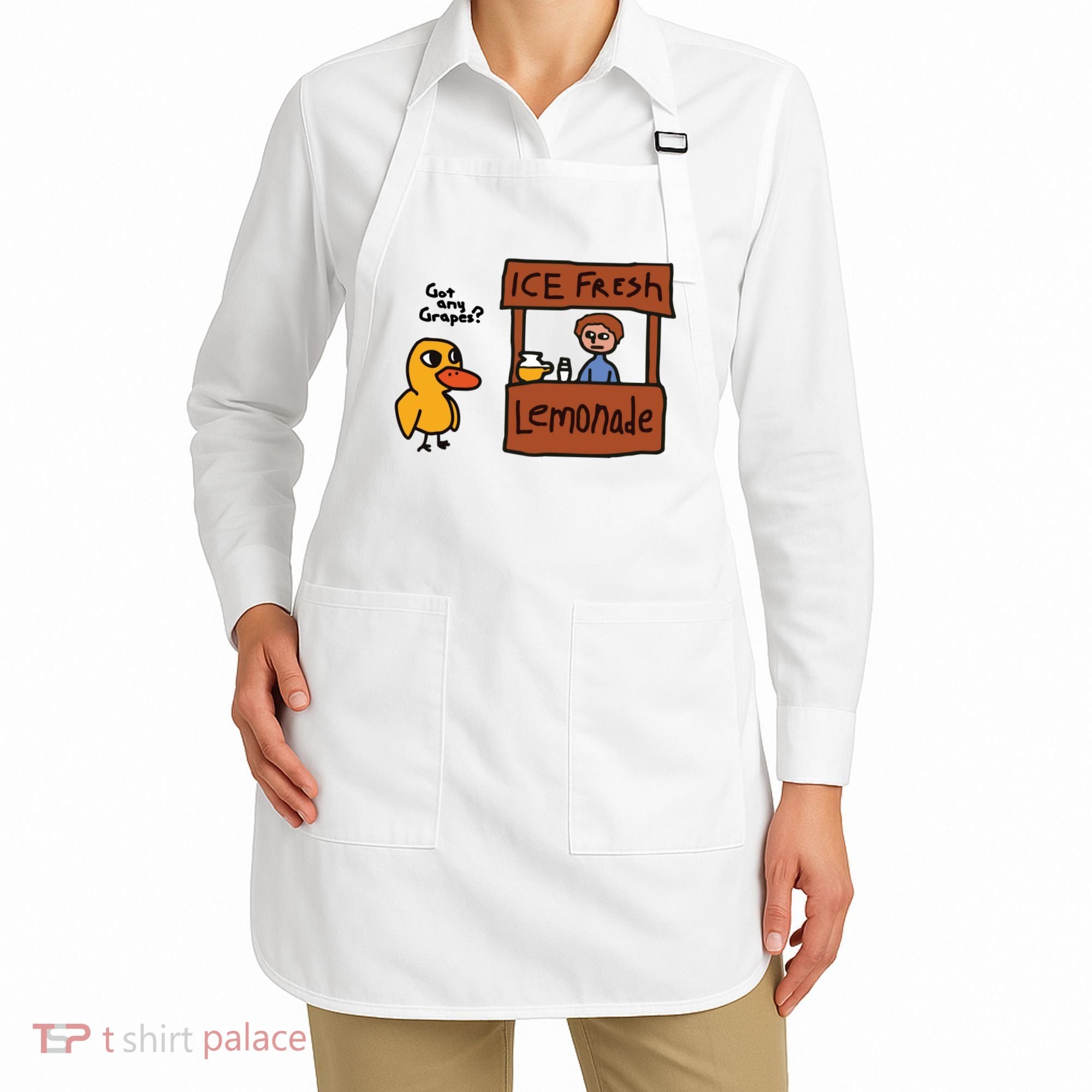 Ice Fresh Lemonade Got Any Grapes Duck Funny Ice Fresh Apron